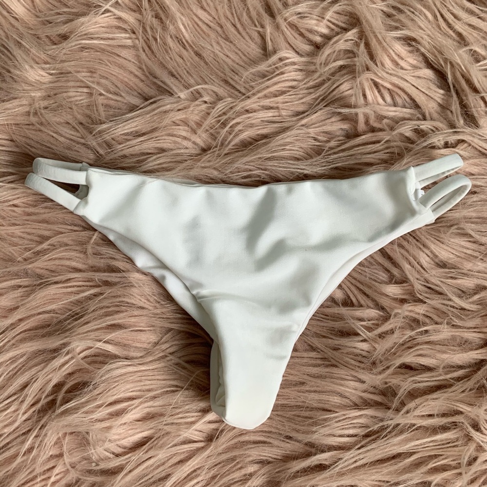 White bikini bottoms